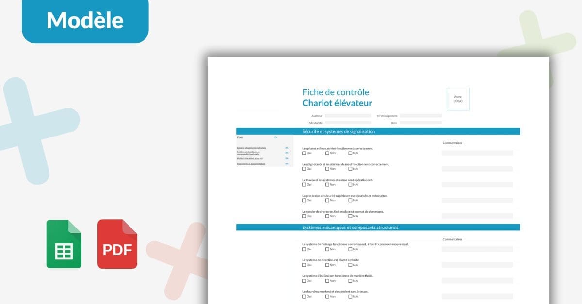 Fiche de contrôle chariot élévateur